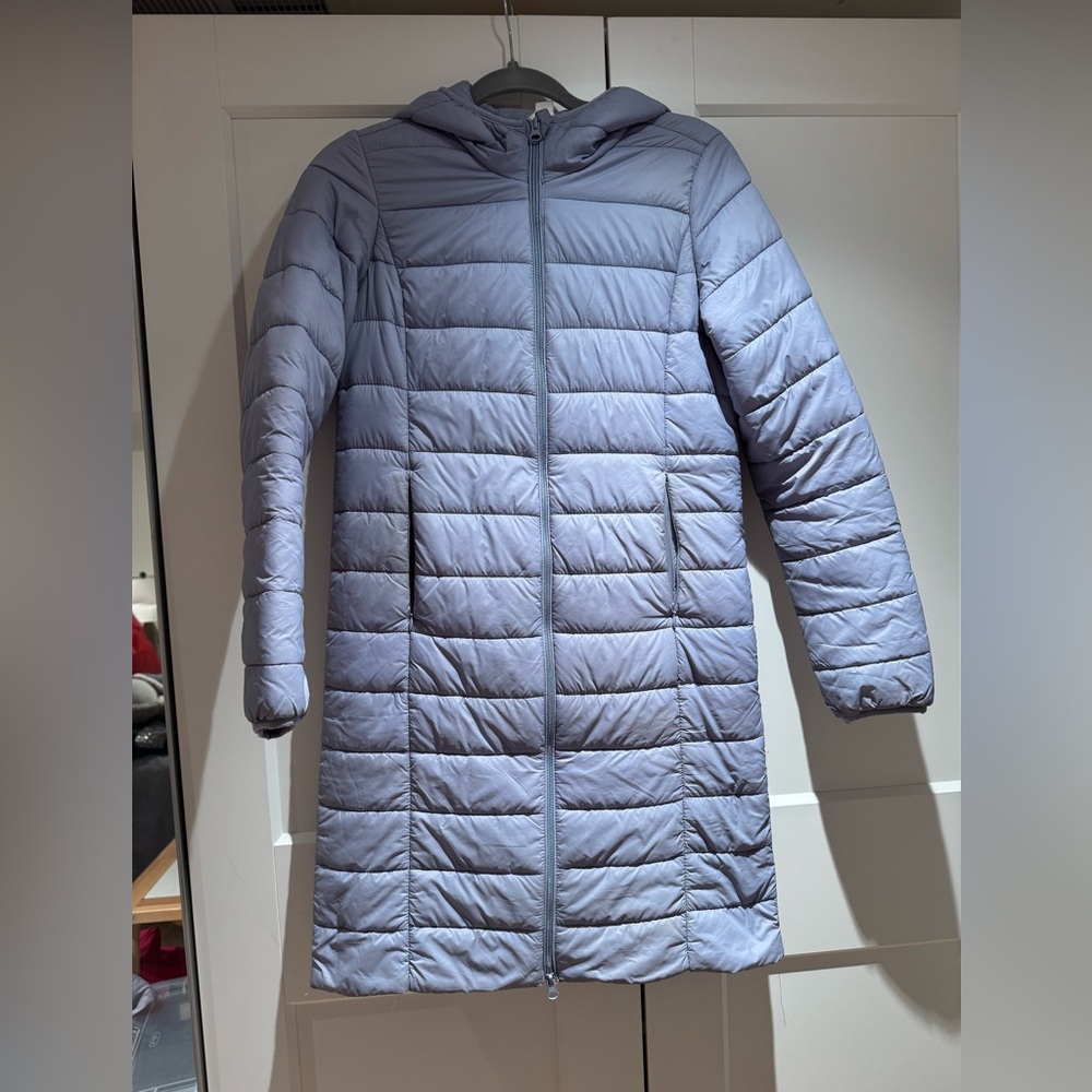 Light purple thin puffer coat